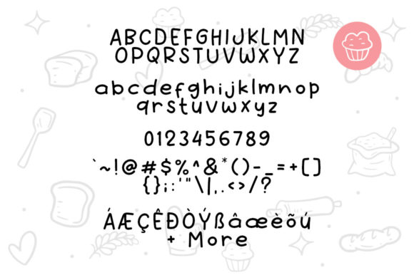 Le Bread Font PNG with transparent background - Preview 3