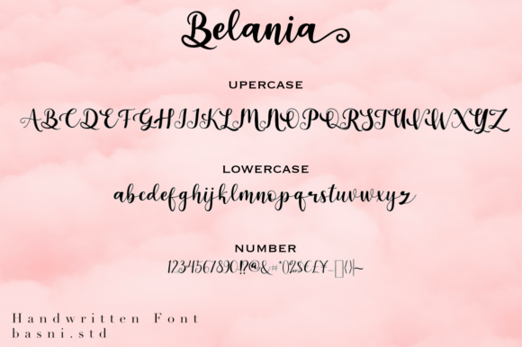 Belania Font PNG with transparent background - Preview 4