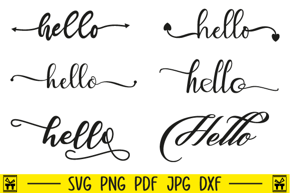 Hello Signs Graphic by Gifutto · Creative Fabrica