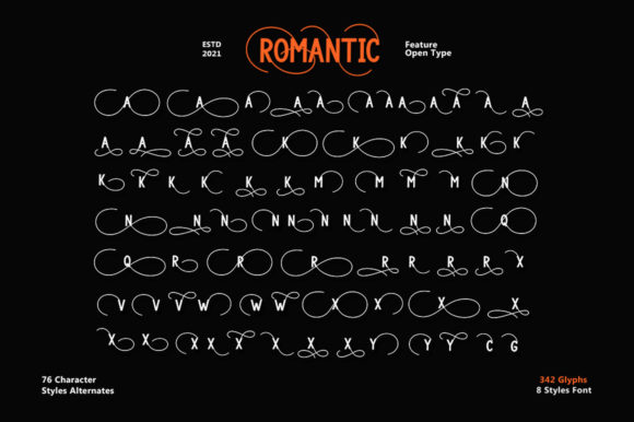 Romantic Family Font PNG with transparent background - Preview 4