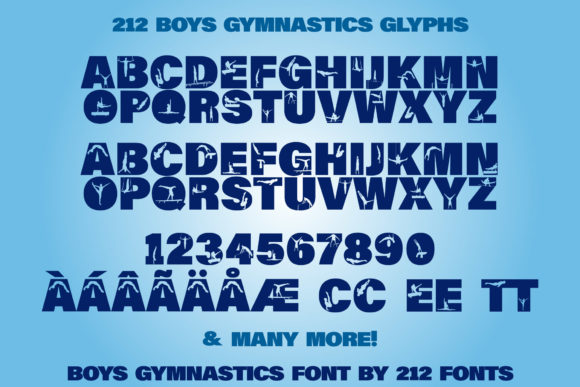 Boys Gymnastics Font - Preview 5