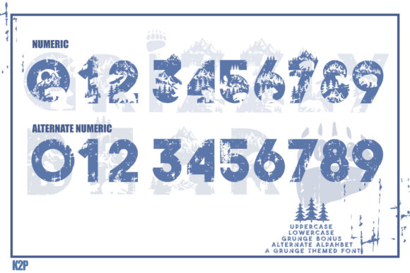 Grizzly Bear Font PNG with transparent background - Preview 4