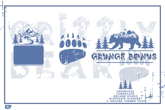 Grizzly Bear Font PNG with transparent background - Preview 5