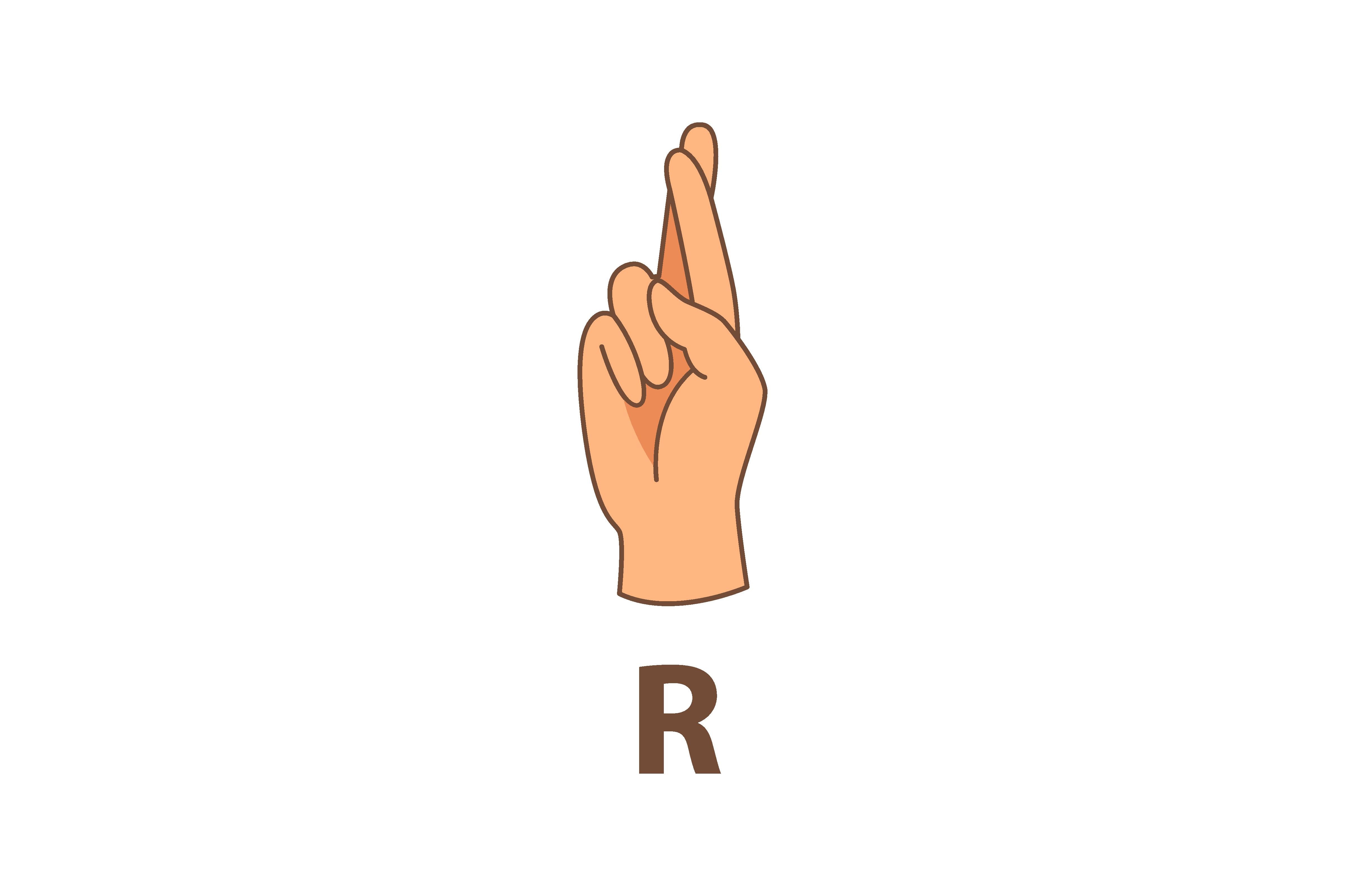 Hand Showing Letter R Graphic by pch.vector · Creative Fabrica