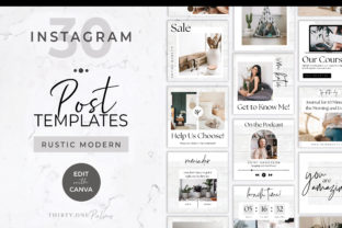 Instagram Posts for Canva | Rustic Graphic by Thirty One Palms Studio ...
