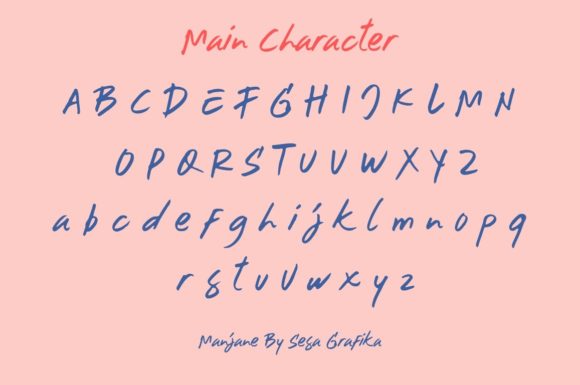 Manjane Font PNG with transparent background - Preview 3