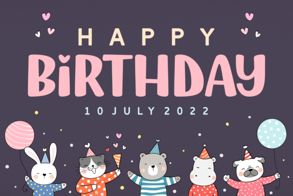 Meria Party Font PNG with transparent background - Preview 2