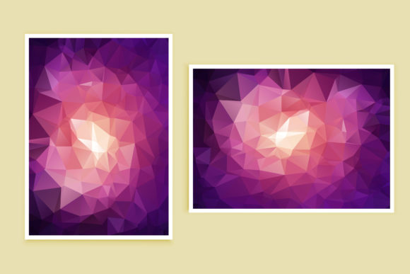 Low Poly Poster, Banner Design Template Illustration Modèles de Papier Par Dream Master