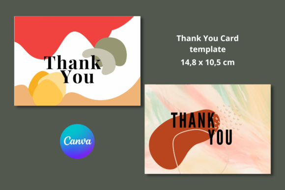 Canva Abstract Thank You Card Template