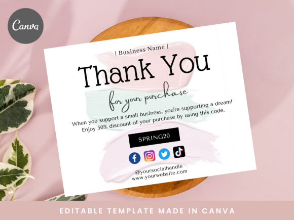 Canva Thank You Card Template