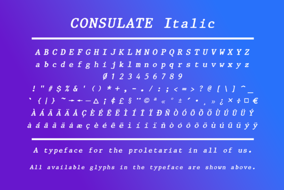 Consulate Font - Preview 1