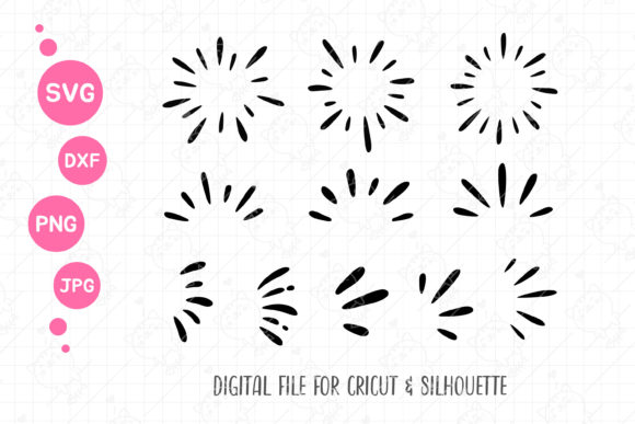 Doodle Line SVG | Sunburst Hand Draw Png