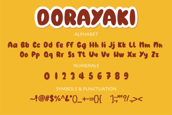 Dorayaki Font PNG with transparent background - Preview 1