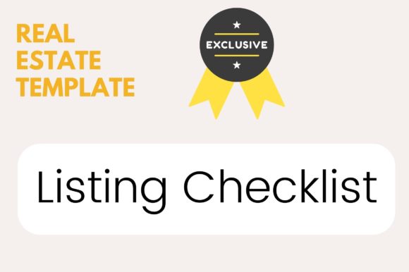 Editable Listing Checklist Template Graphics