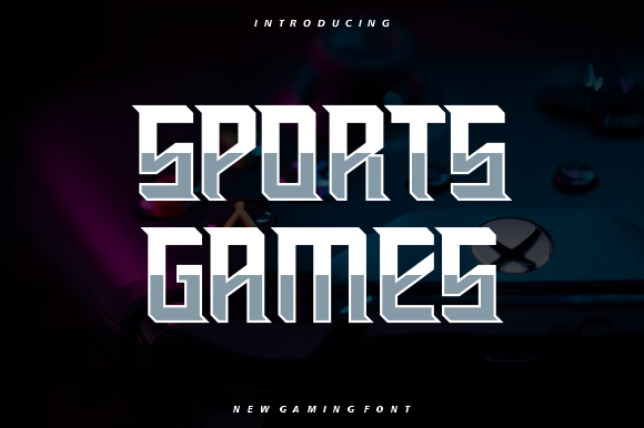 Esports Games font preview for gaming team branding