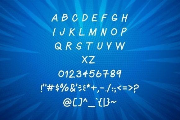 Fun Comic Book Font PNG with transparent background - Preview 1