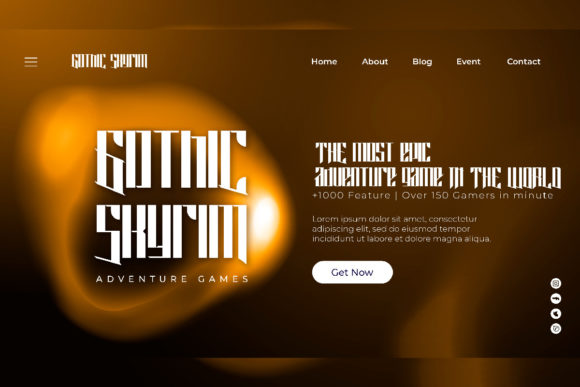 Game Nation Font PNG with transparent background - Preview 2