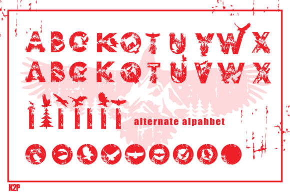Hawks Font PNG with transparent background - Preview 2