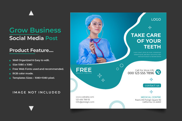 Healthcare Social Media Post Design Graphic by Artistcy · Creative Fabrica