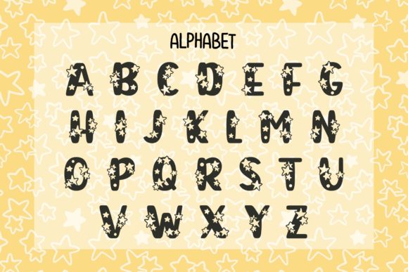 Little Stars Font PNG with transparent background - Preview 1