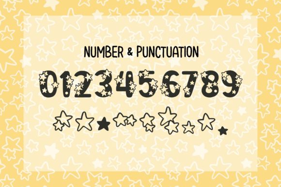 Little Stars Font PNG with transparent background - Preview 2