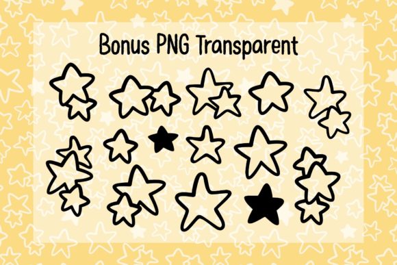 Little Stars Font PNG with transparent background - Preview 3