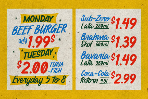 Local Groceries Font font preview - 4