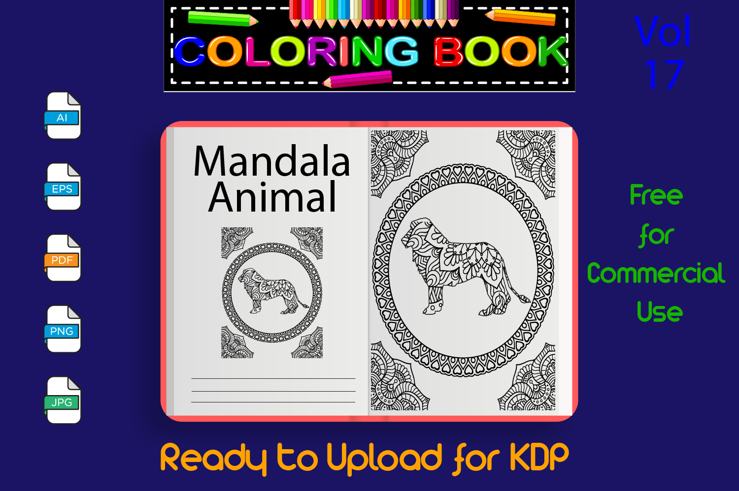 Mandala Animal - Coloring Book Pages KDP Graphic by Golam Kader Riad ...