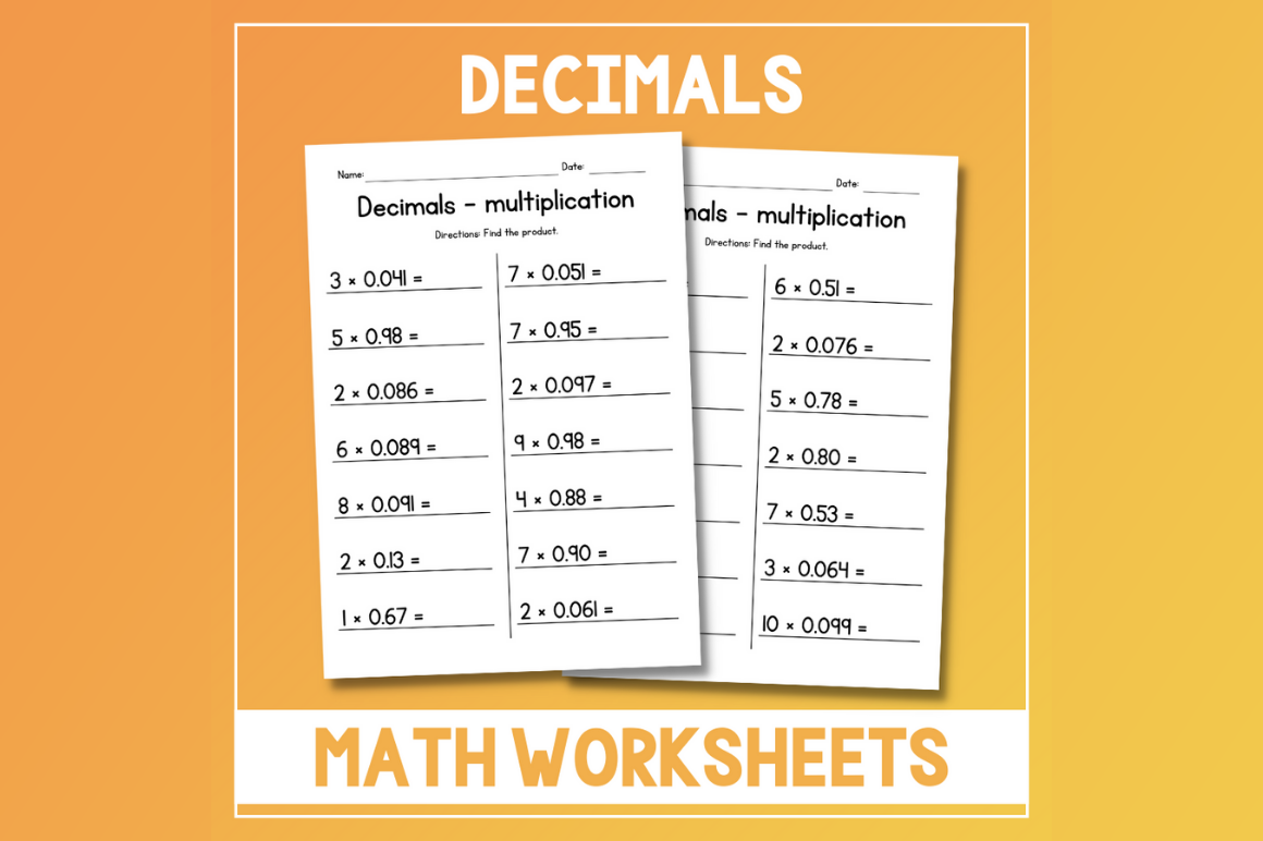 Multiplying Whole Numbers by Decimals Graphic by atlasart · Creative ...