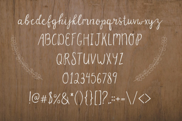 Parsnips Font PNG with transparent background - Preview 1