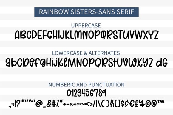 Rainbow Sister Font PNG with transparent background - Preview 3