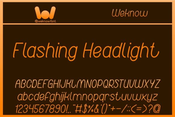 Red Light Special Font PNG with transparent background - Preview 1
