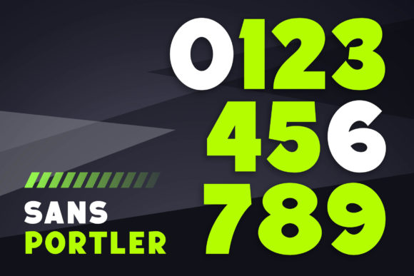 Sans Portler Font PNG with transparent background - Preview 4
