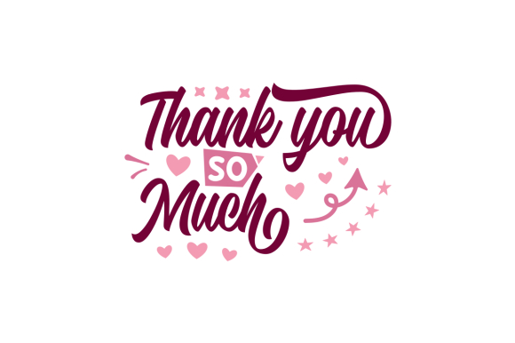 Thank You so Much Arquivo de Corte SVG por Creative Fabrica Crafts