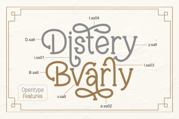 Distery Bvarly Font - Preview 1