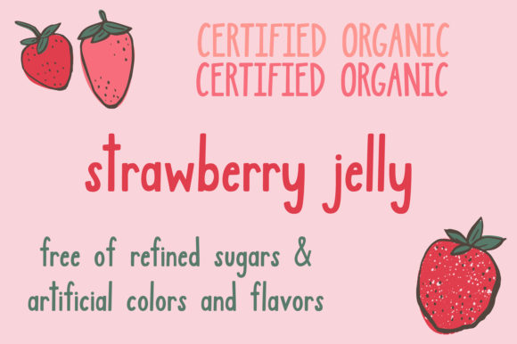 Jamberry Font PNG with transparent background - Preview 2