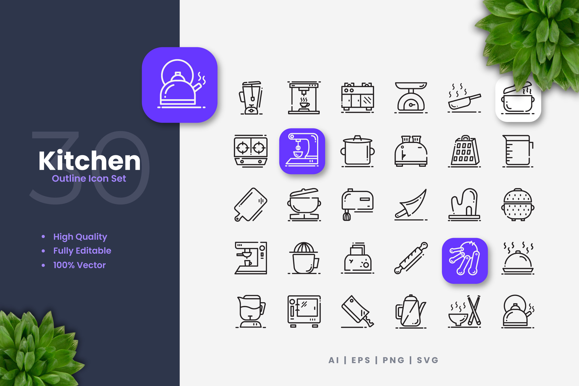 Kitchen Icons Graphic by upnowgraphic · Creative Fabrica