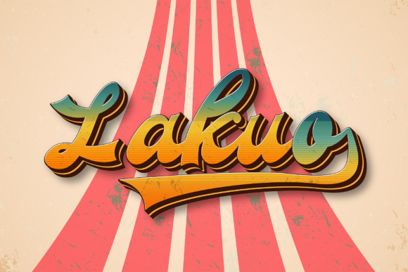 Lakuo Font PNG with transparent background - Preview 3