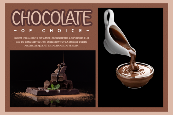 Little Choco Font PNG with transparent background - Preview 1