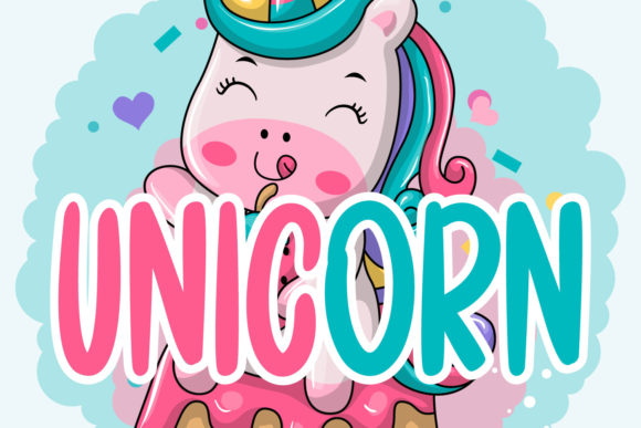 Melody Rainbow Font PNG with transparent background - Preview 1