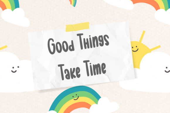 Melody Rainbow Font PNG with transparent background - Preview 2