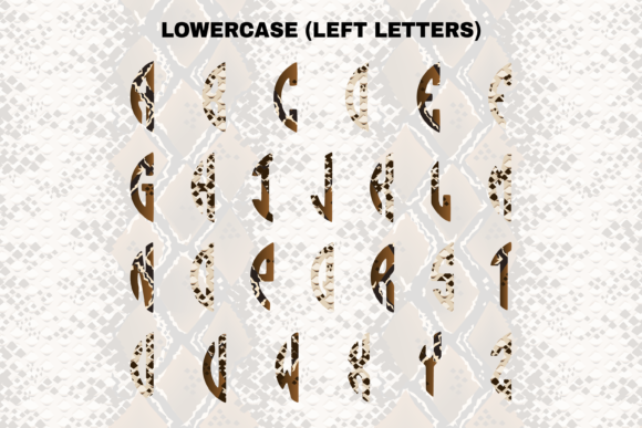 Snake Circle Font PNG with transparent background - Preview 1