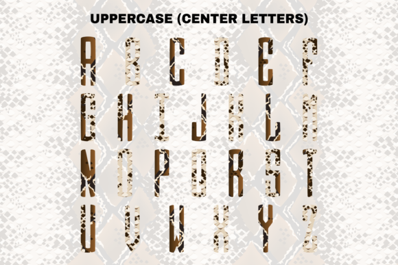 Snake Circle Font PNG with transparent background - Preview 2