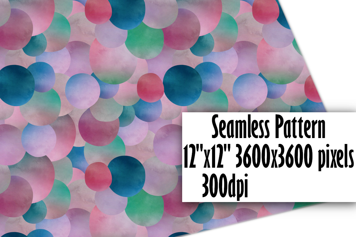 Watercolor Bubbles Seamless Pattern Graphic by Dirty South Graphics ...