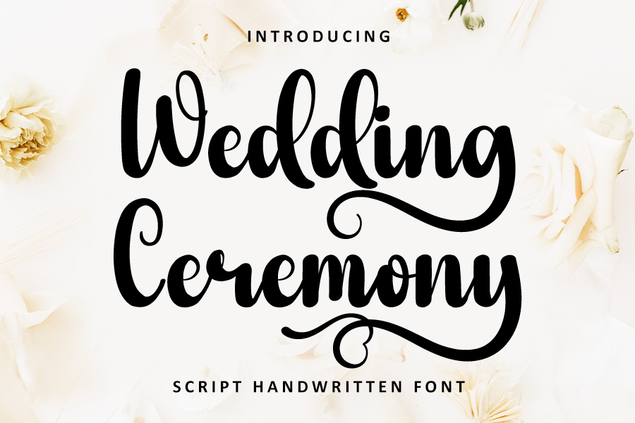 Wedding Ceremony preview — smooth romantic contemporary calligraphy