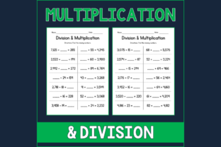 Multiplication & Division Worksheets Graphic by atlasart · Creative Fabrica