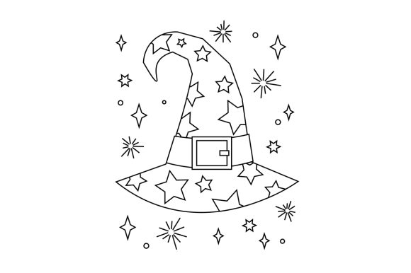 Wizard's Hat Coloring Page