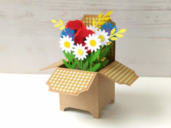 Cornfield Box Card Birthdays 3D SVG Craft By Creative Fabrica Crafts