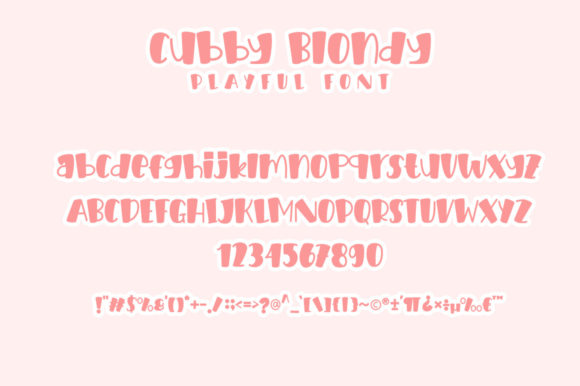Cubby Blondy Font - Preview 5