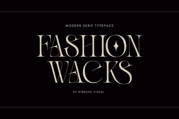 Fashion Wacks elegant serif font preview